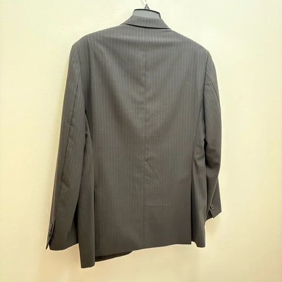 John Varvatos Gray Pinstripe Worsted Wool Sullivan Suit Jacket Blazer Size 40R/M